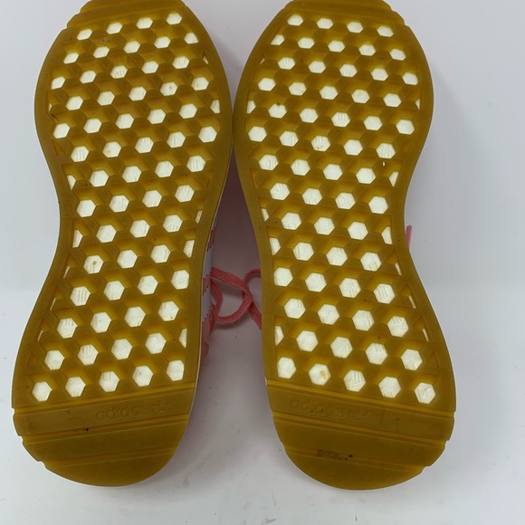 Adidas Womens Pink sneakers shoes lace up low top Sz 5.5 H0 - Picture 7 of 7